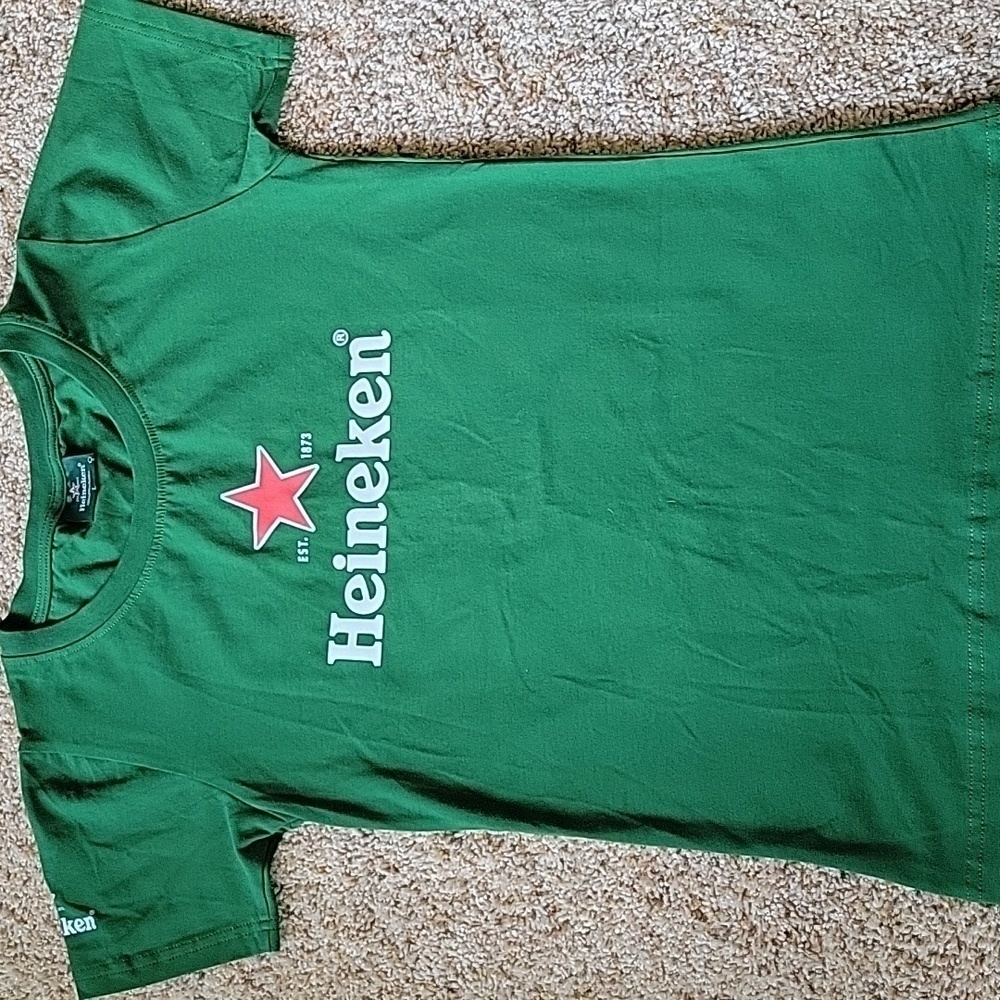 Heinekin t-shirt, size lg but seems more like a small, like new